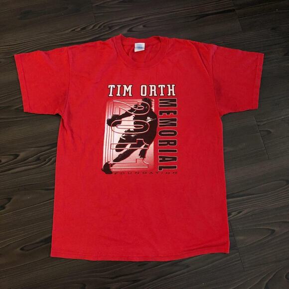 Vintage Red 2011 Tim Orth Foundation Memorial Graphic Tee - Picture 1 of 5